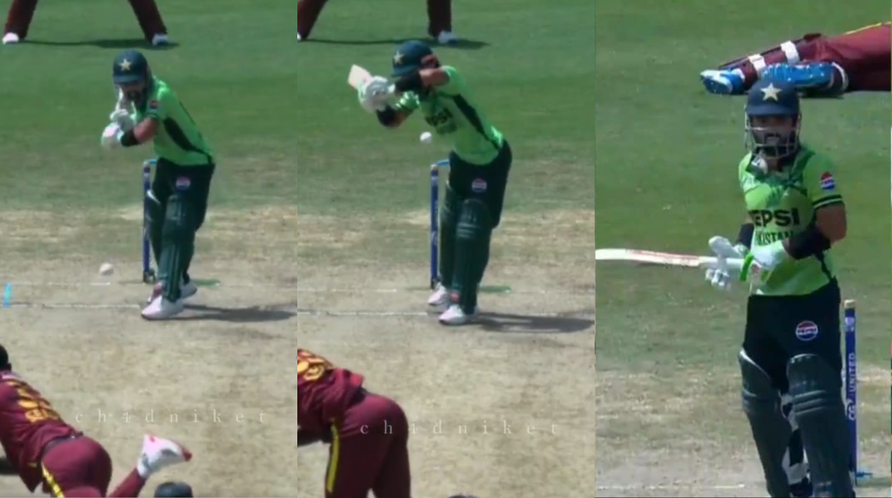 Mohammad Rizwan left stunned after his dismissal in third ODI | X