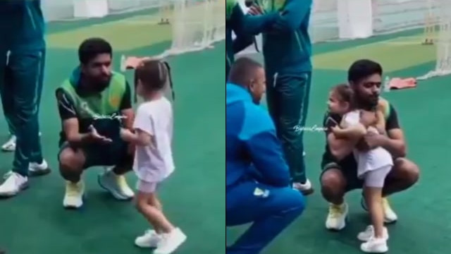 AUS v PAK 2023-24: WATCH- Babar Azam hugs Usman Khawaja's daughter; the adorable moment goes viral