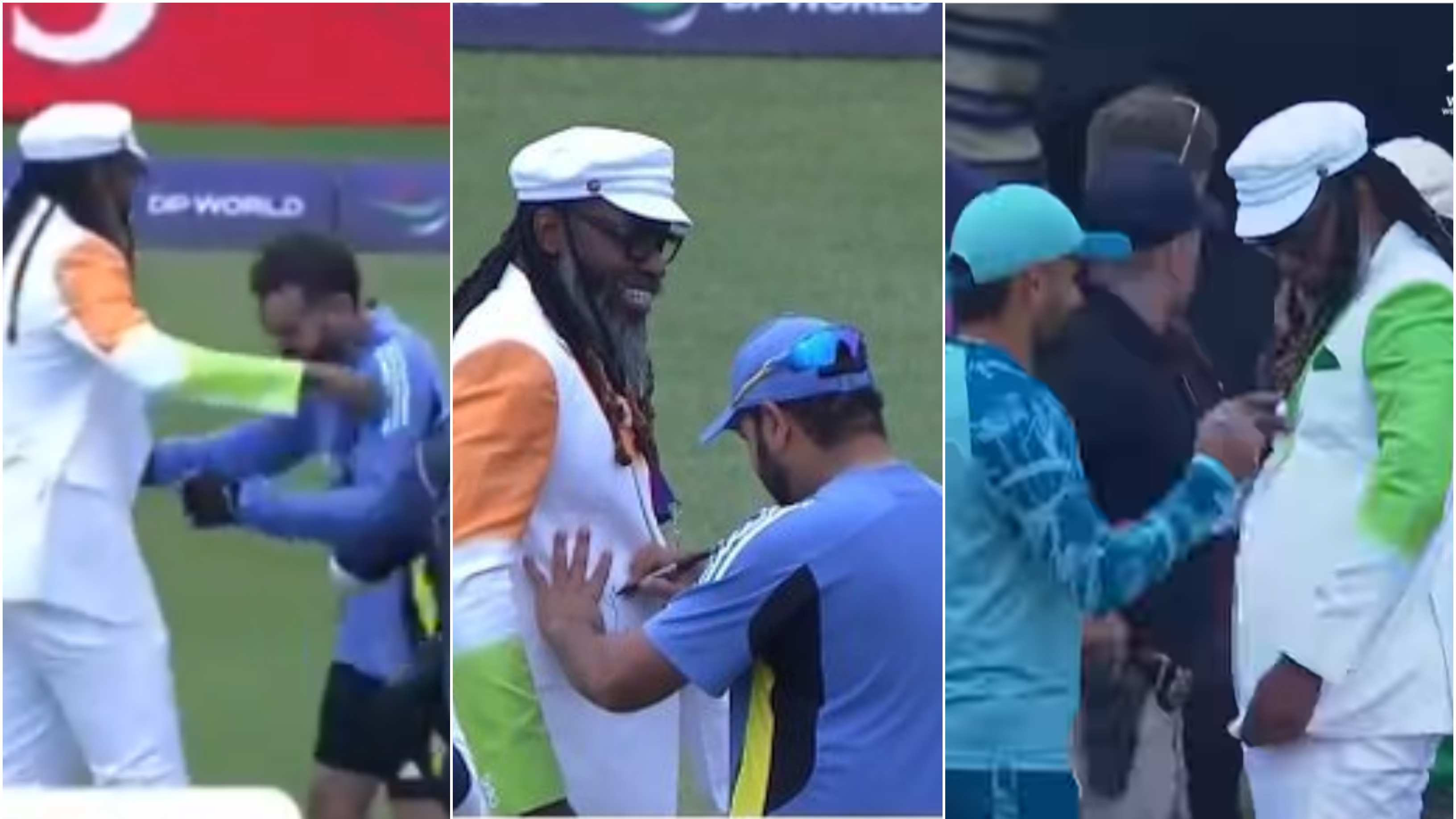 WATCH: Chris Gayle gets autographs from India and Pakistan players on his jacket; Virat Kohli greets him in unique style