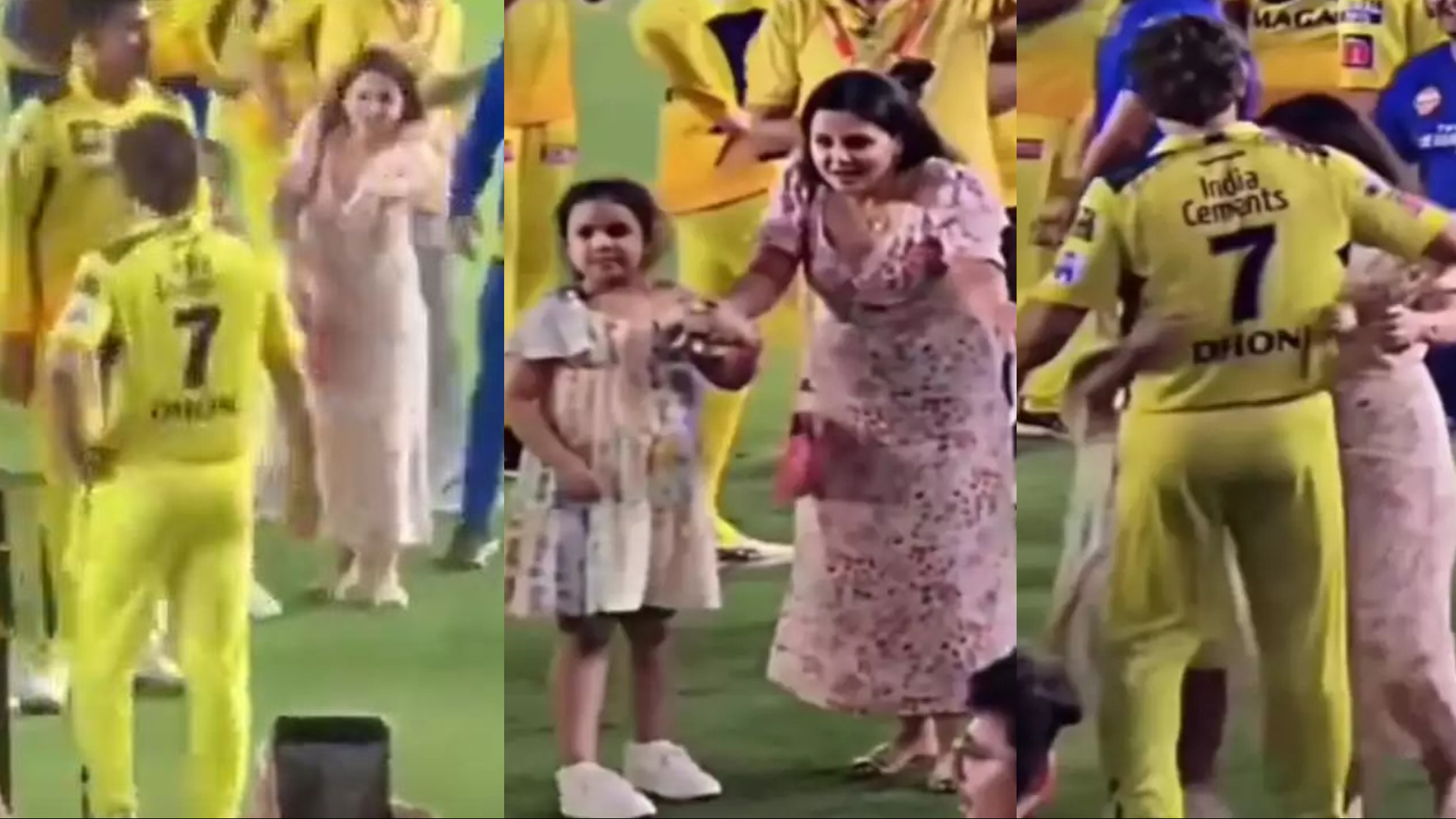 IPL 2023: WATCH- Sakshi signals MS Dhoni to leave the trophy and come hug her and Ziva after CSK’s win