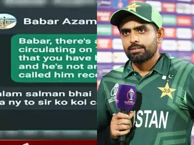Babar's private chat with PCB COO was leaked by a Pakistan TV channel| X