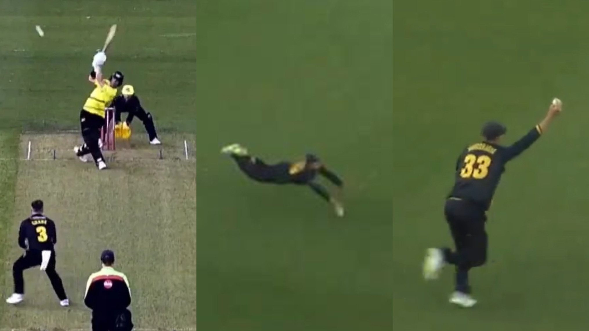 WATCH- Marnus Labuschagne’s one-handed blinder of a diving catch in Vitality T20 Blast