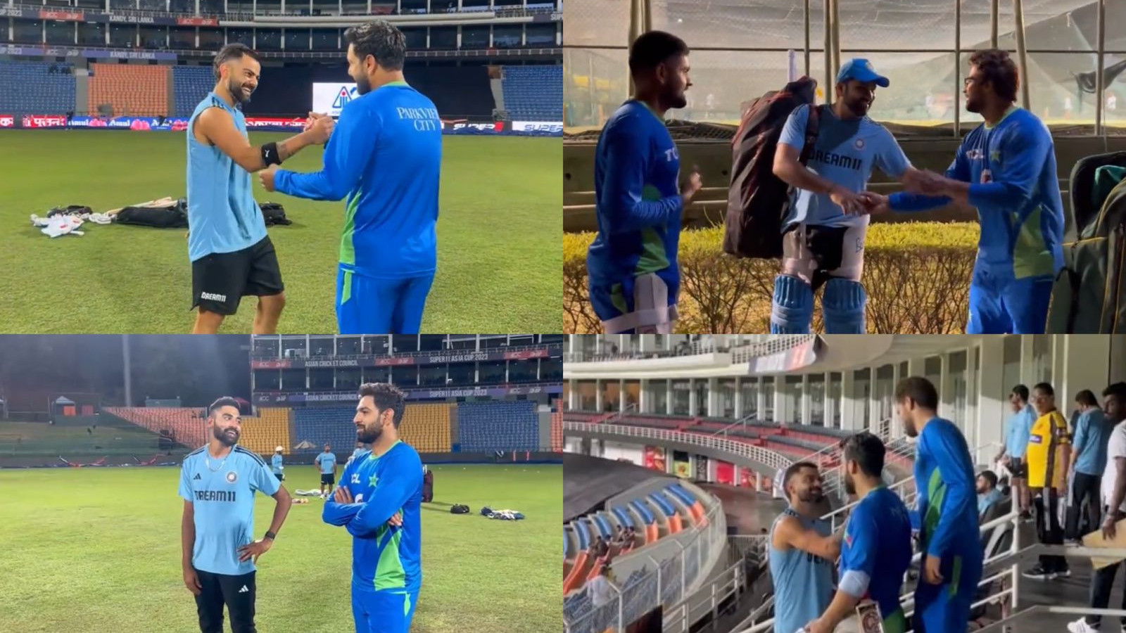 Asia Cup 2023: WATCH - Kohli, Rohit, Siraj meet Pakistan players ahead of India-Pakistan clash