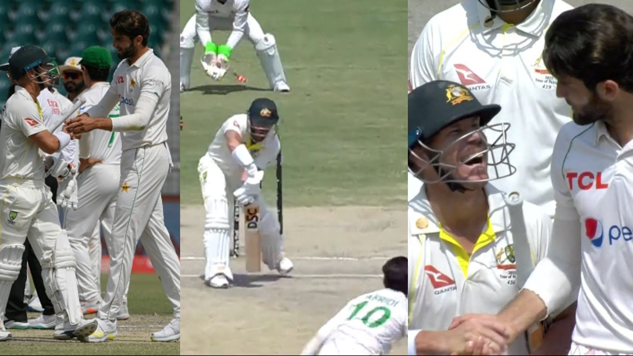 PAK v AUS 2022: WATCH- Shaheen Afridi has last laugh against David Warner after day 3 face-off; shakes hands after dismissal