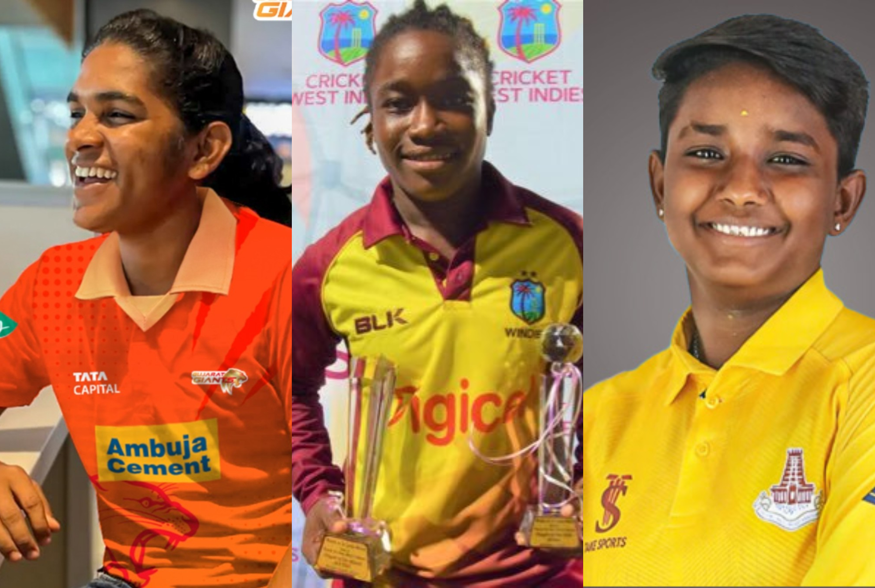 Simran Shaikh, Deandra Dottin and G Kamalini | X