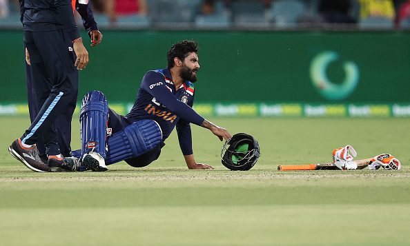 Jadeja was hit on his helmet in the 20th over of Indian innings | Getty