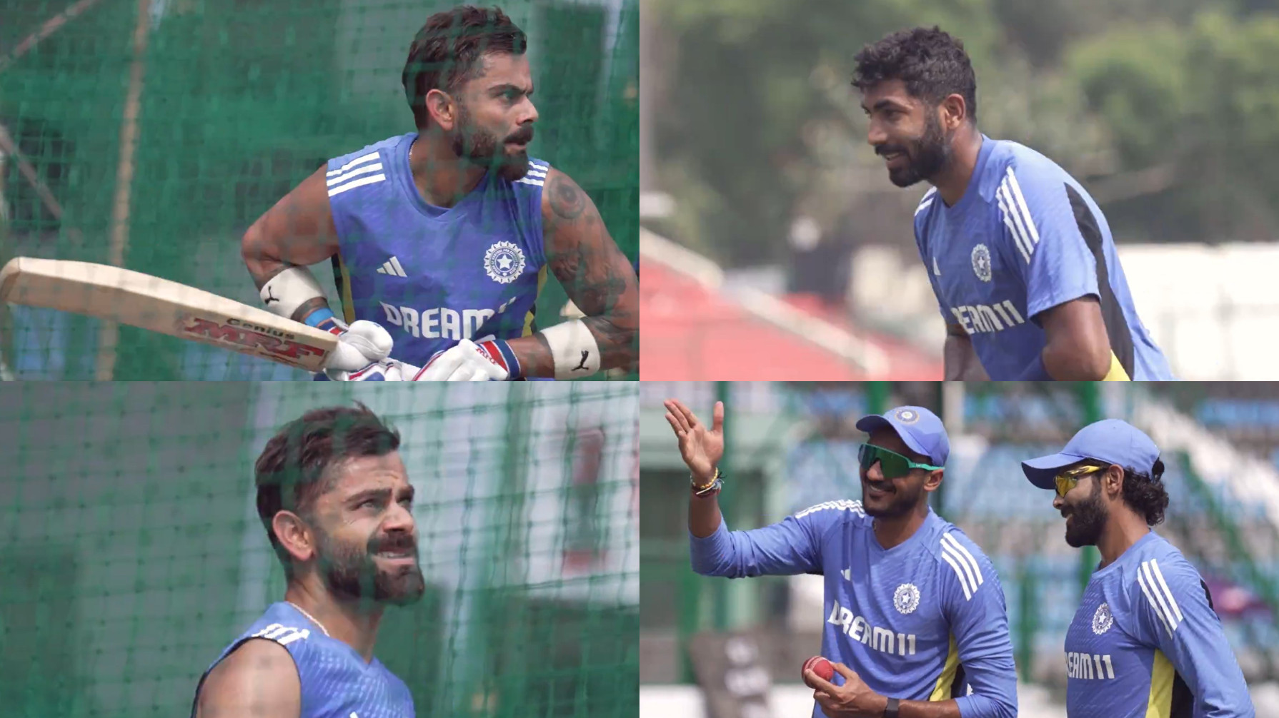 IND v BAN 2024: WATCH- India team sweats in nets in Kanpur; Virat Kohli struggles against spin, Jasprit Bumrah dominates