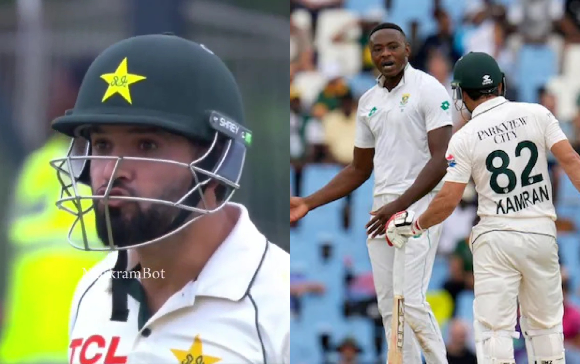 Kamran Ghulam sledged Kagiso Rabada | X