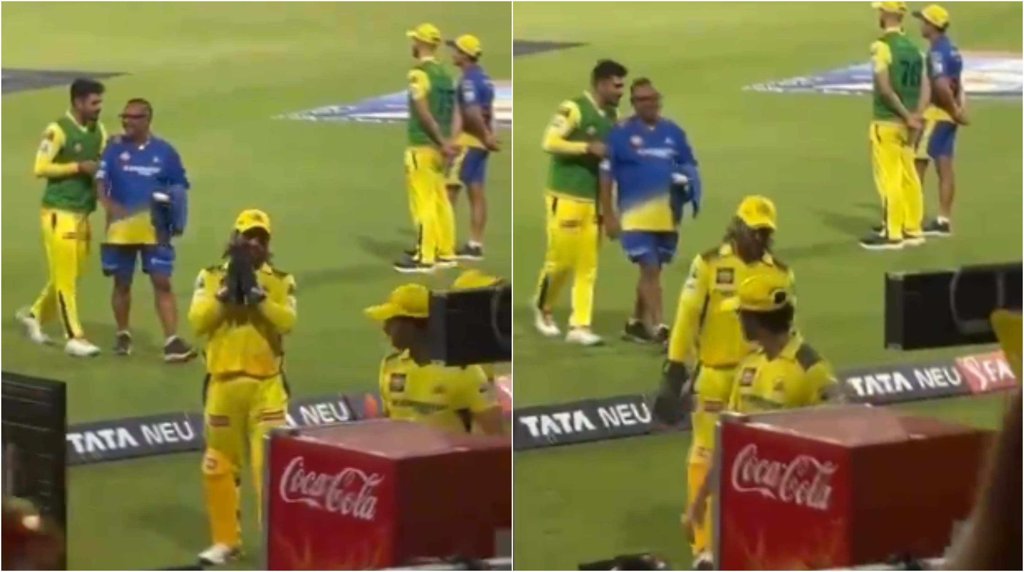 MS Dhoni acknowledging fans' chants | Screengrab
