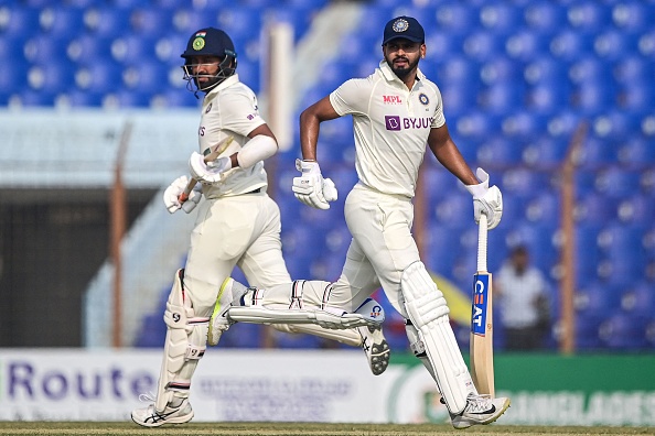 Cheteshwar Pujara (90) and Shreyas Iyer (82*) added 149 runs for 5th wicket | Getty