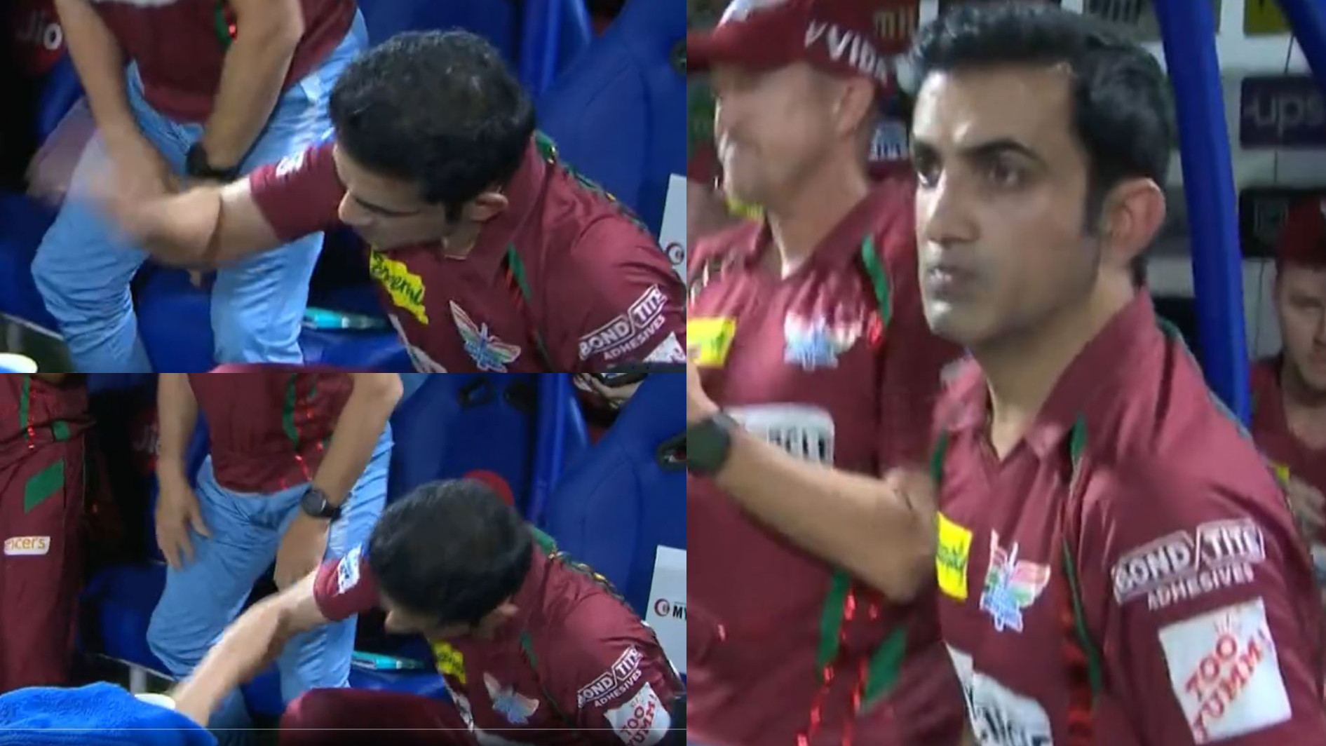 IPL 2023: WATCH- Gautam Gambhir intensely slaps on the table in celebration after LSG’s narrow win over KKR