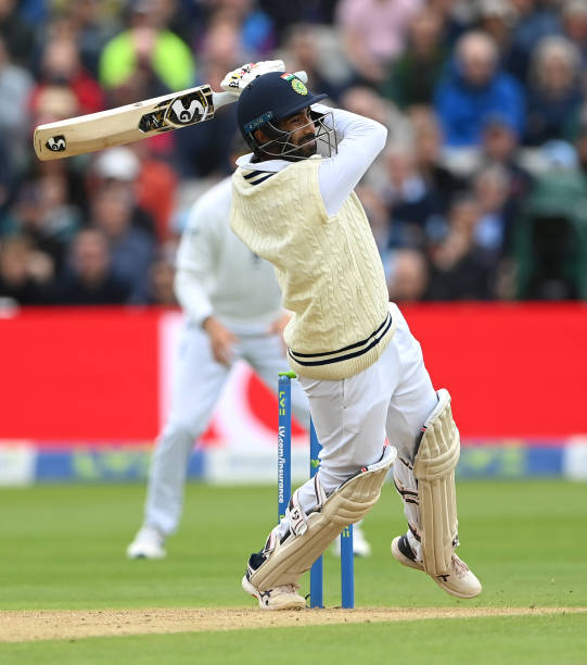 Jasprit Bumrah on his way to creating the world record for most runs in an over in Test I Getty