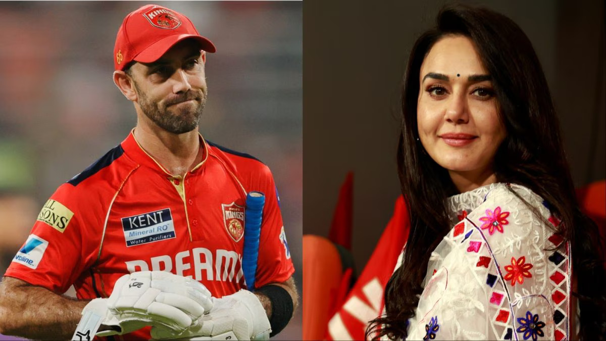 Glenn Maxwell and Preity Zinta | X