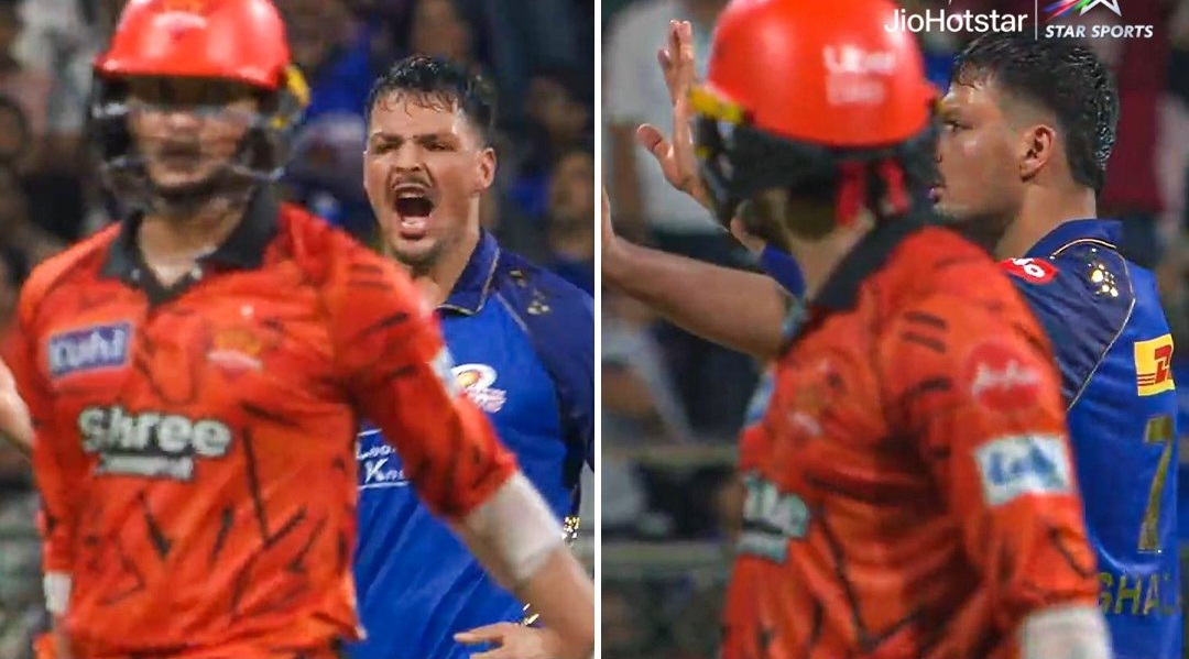 Abhishek Sharma was not happy with Allah Ghazanfar's sendoff to him | X