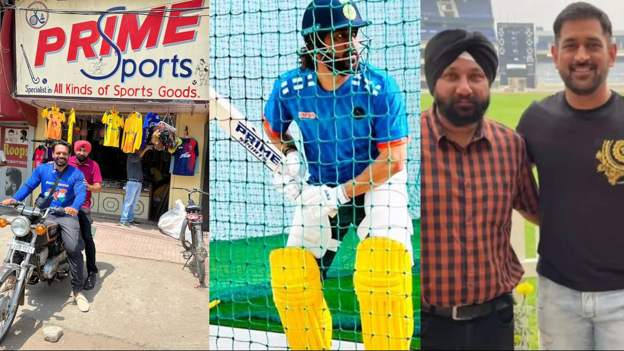 IPL 2024: MS Dhoni sports childhood friend’s sport shop name on his bat; fans react to his heartfelt gesture