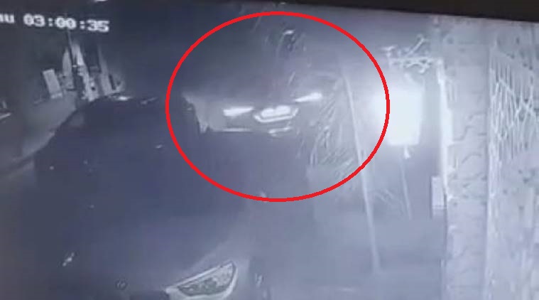 CCTV footage of SUV being stolen