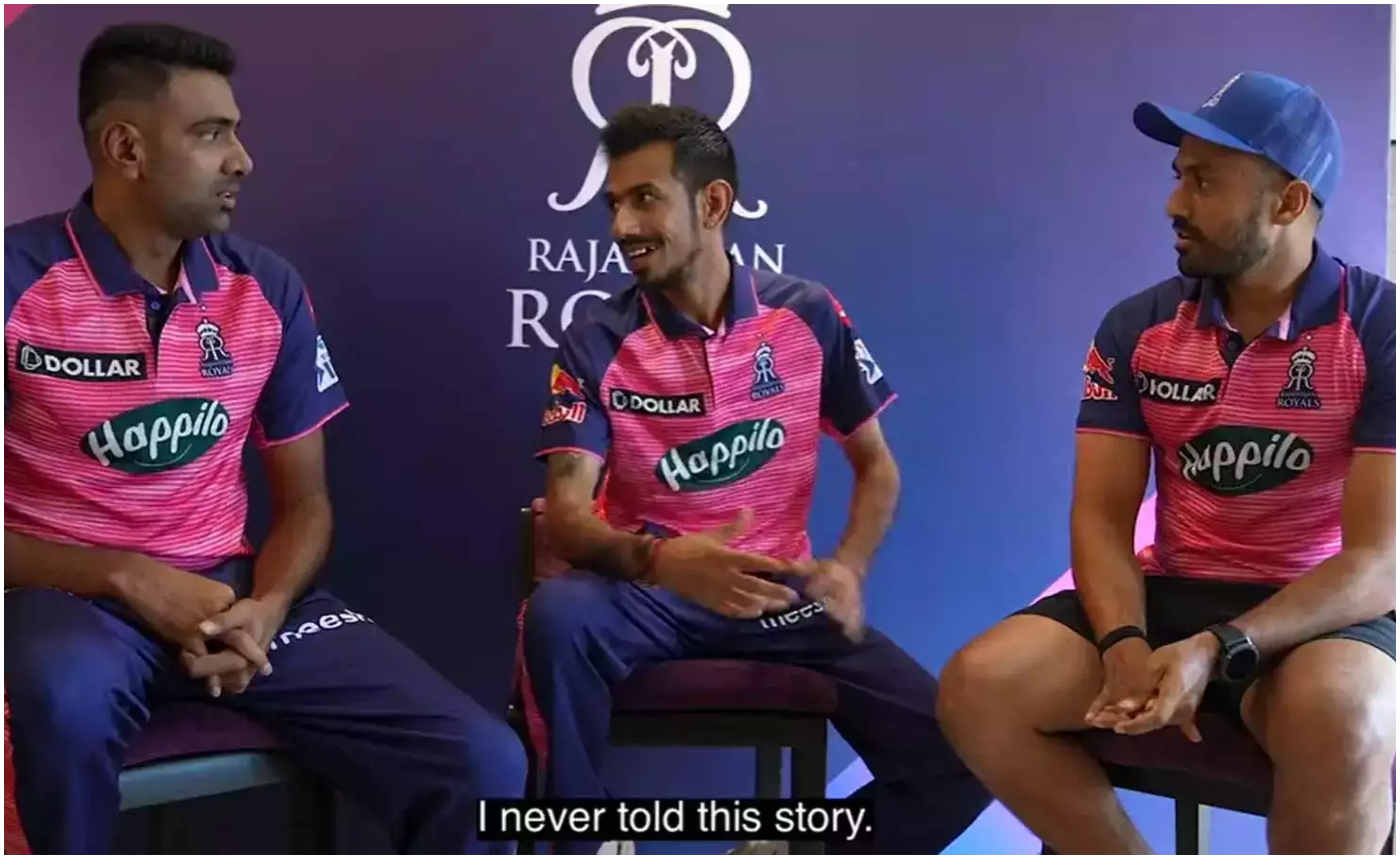 Chahal in conversation with Ashwin and Nair | RR/Twitter