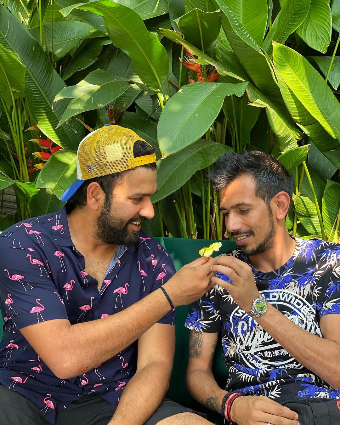 Rohit's wife Ritika and Yuzi's wife Dhanashree commented on their bromance photos | Instagram