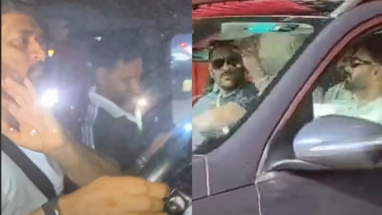WATCH- MS Dhoni seen driving around Jharkhand with Rishabh Pant