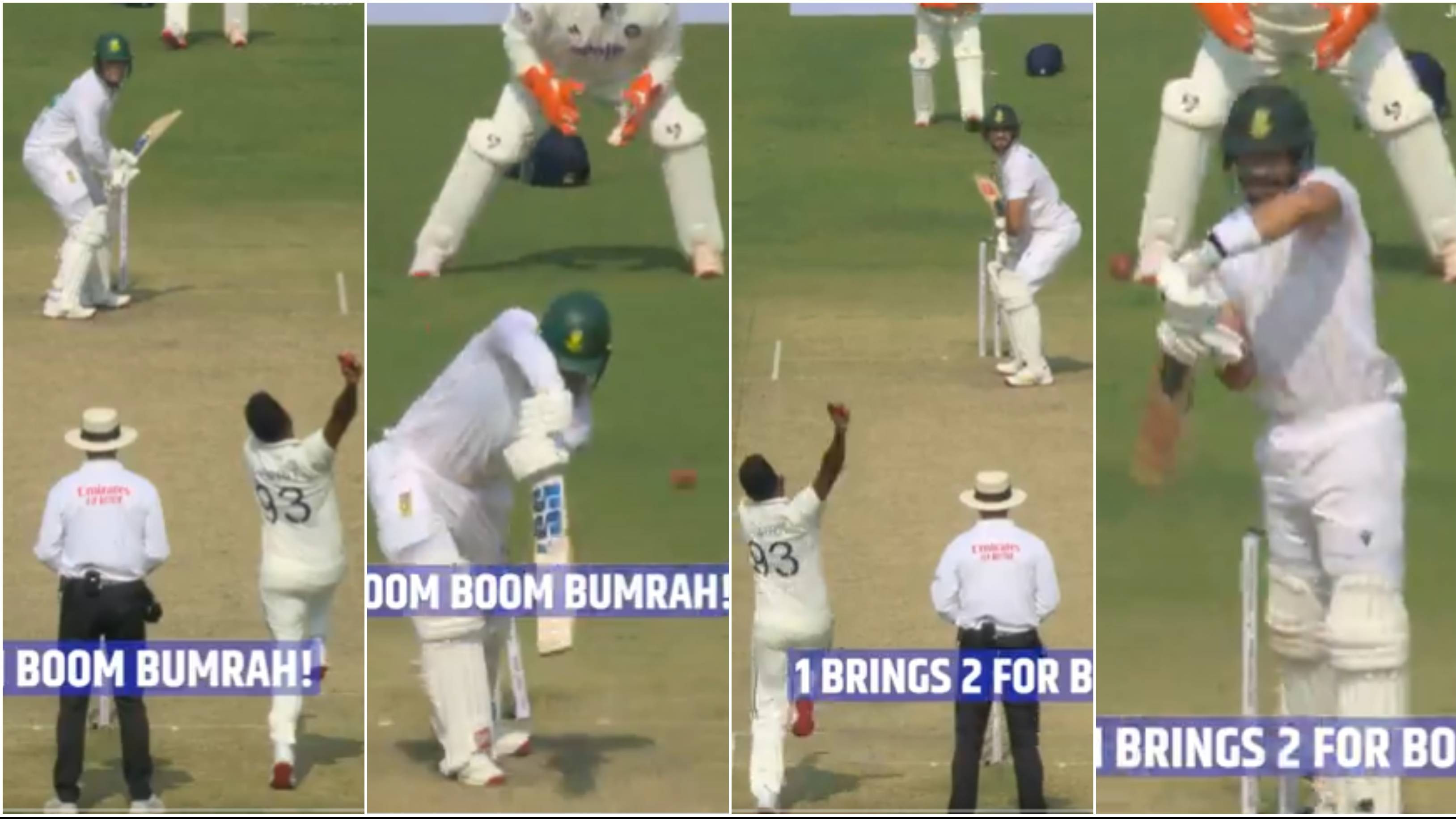 IND v SA 2025: WATCH - Jasprit Bumrah produces magical deliveries to dismiss South African openers in 1st Test