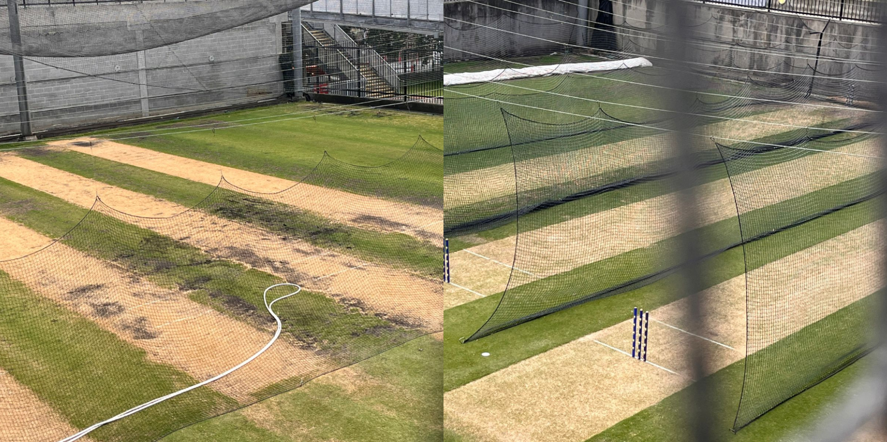 Pitches in nets for India (L) and pitches for Australia in Nets (R) at MCG | ANI