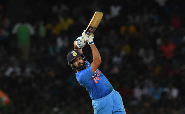 Rohit Sharma will become the most capped Indian player in T20Is tonight. (photo - getty)