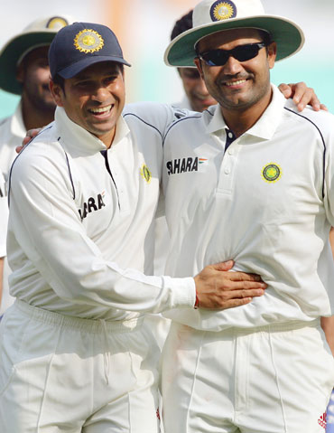 Harbhajan chose two Indian in Sachin Tendulkar and Virender Sehwag in his all-time Test XI | Getty