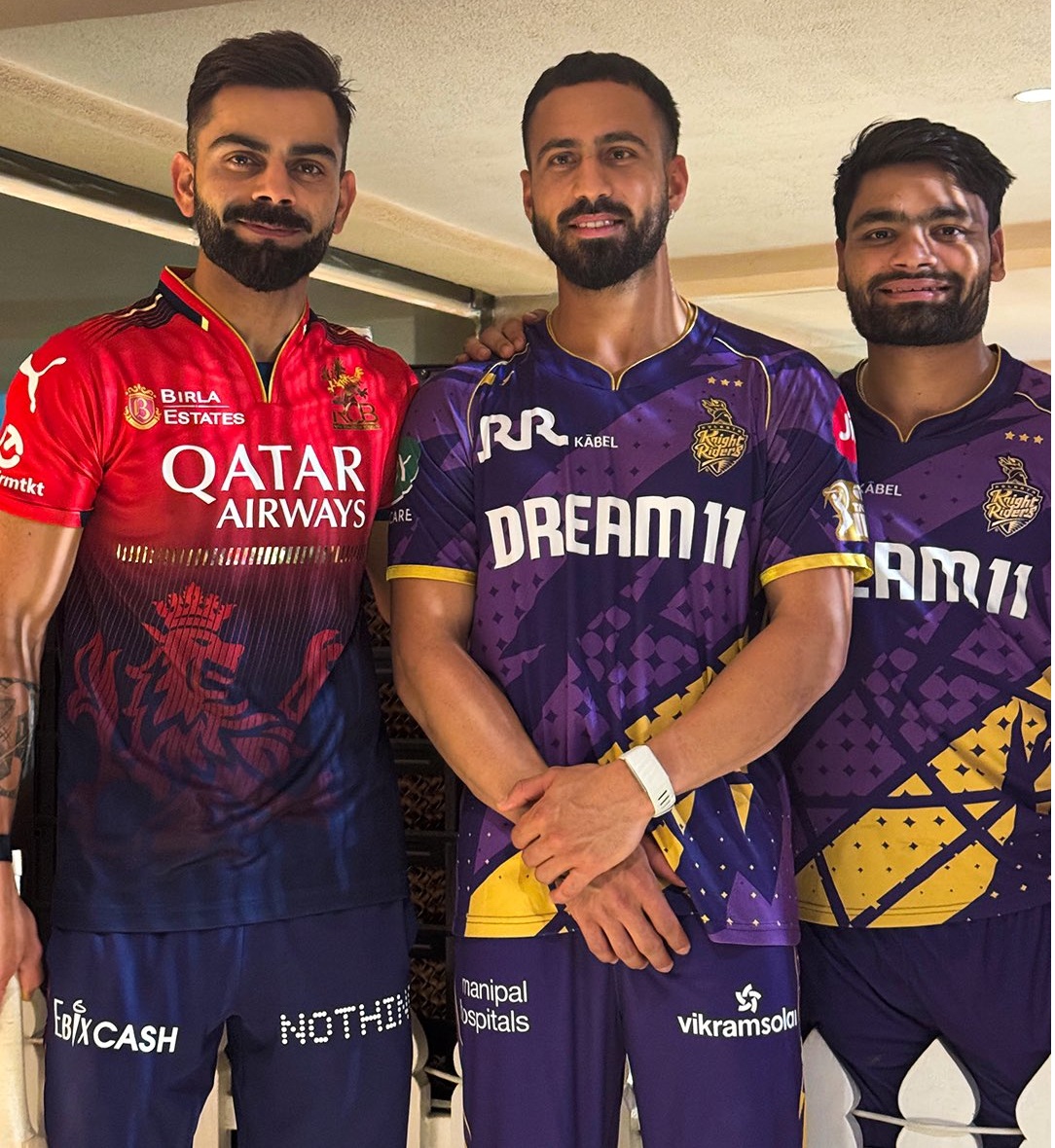 Virat Kohli with Ramandeep Singh and Rinku Singh | KKR X
