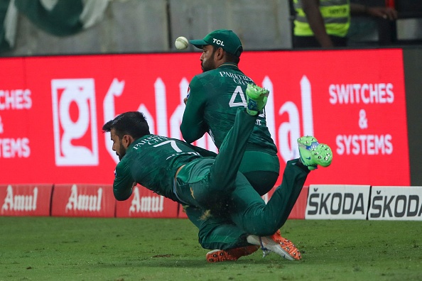 Asif Ali and Shadab Khan collided at deep mid-wicket | Getty Images