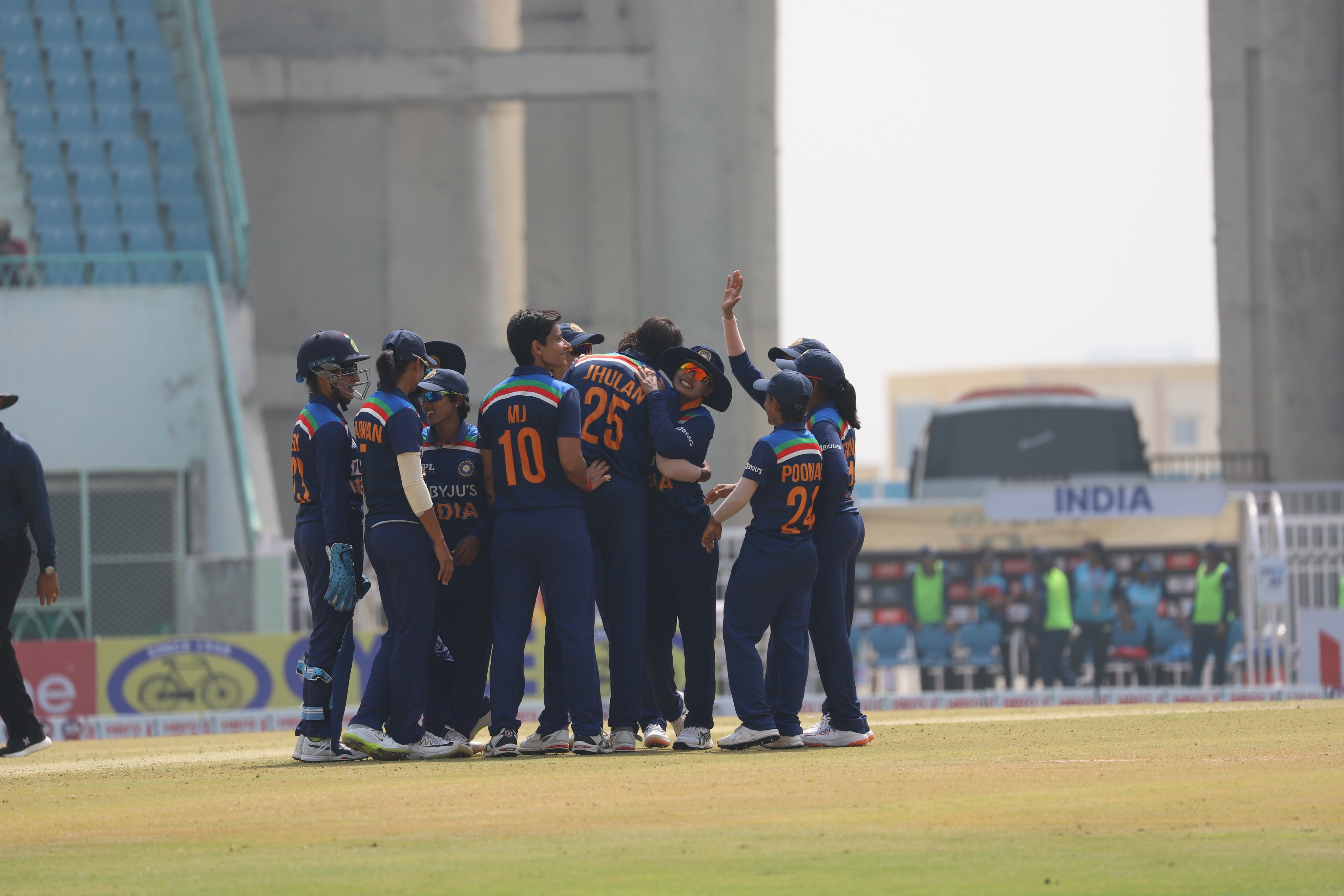 Indian Women's cricket team celebrates the second ODI win over South Africa | BCCI Women Twitter