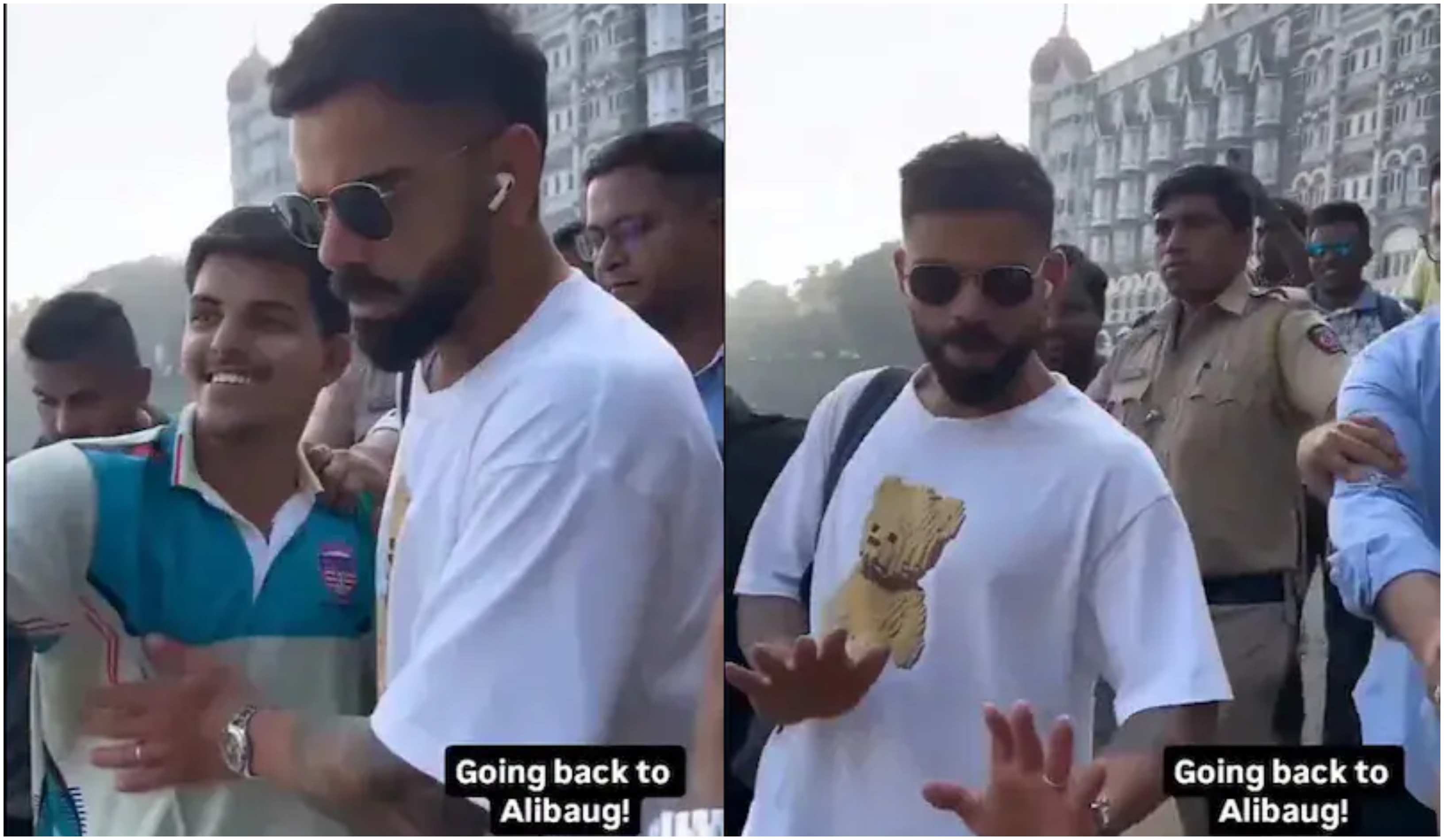 Virat Kohli was left frustrated by fans on his way to Alibaug | X