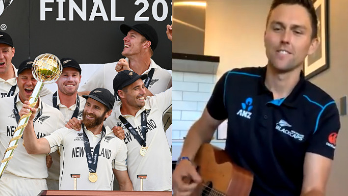 WATCH - Trent Boult dedicates a song to New Zealand's WTC victory