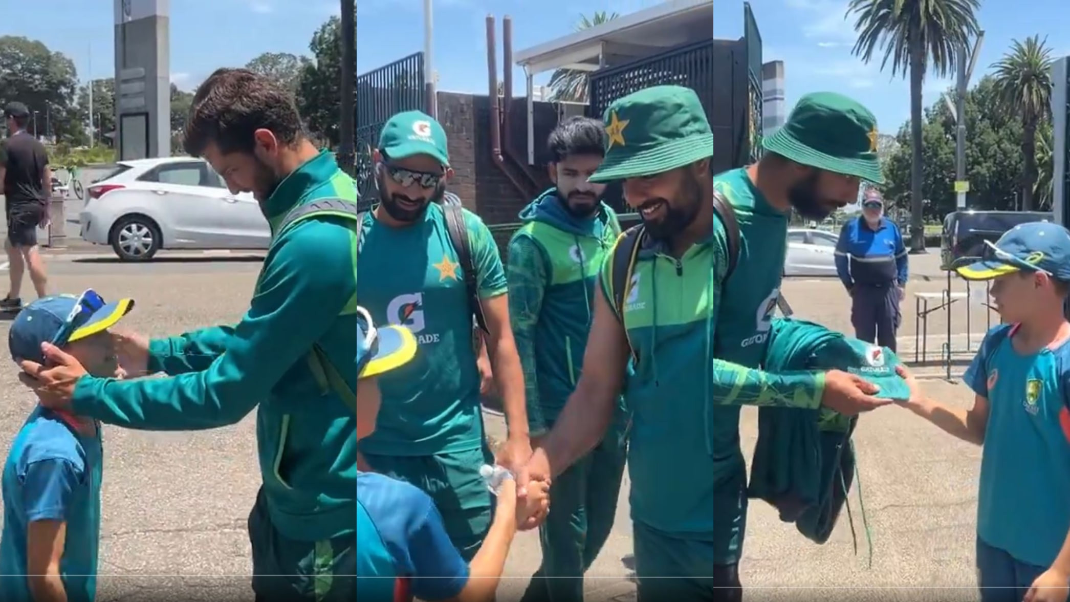 AUS v PAK 2023-24: WATCH- Andrew Symonds’ son Will spends time with Pakistan team; meets Shaheen and Babar