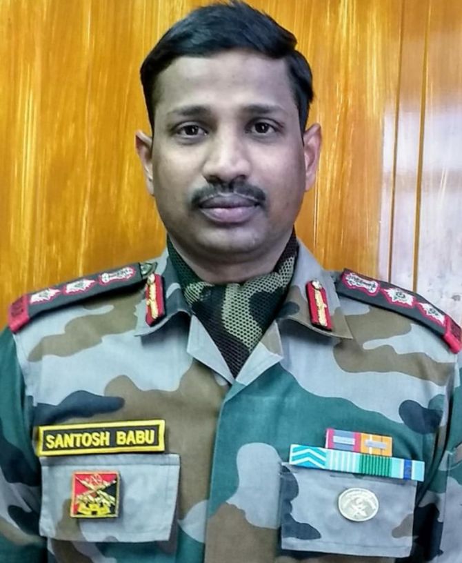 Colonel Santosh Babu (in pic) and 19 other soldiers were murdered by Chinese soldiers on Monday night