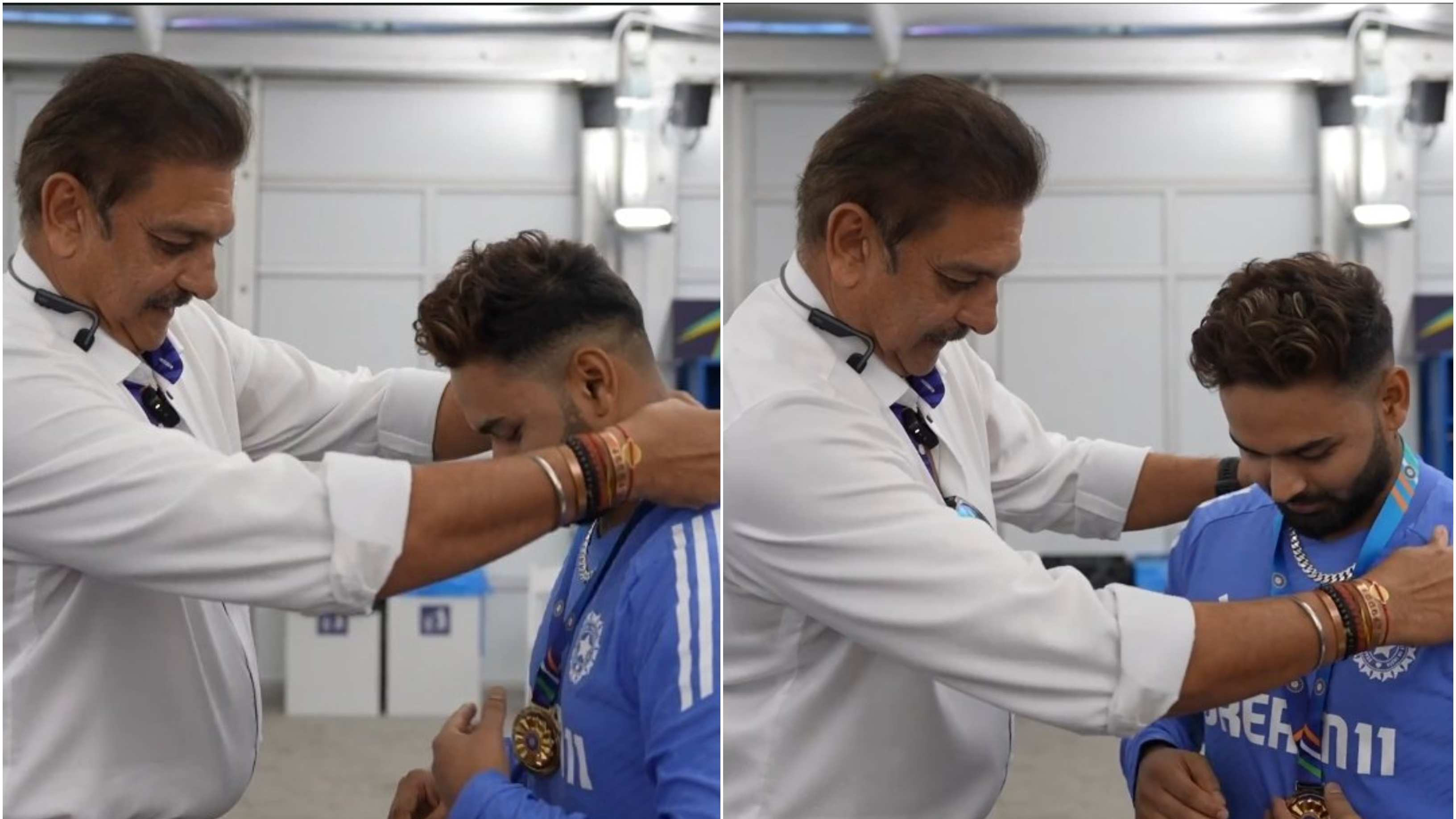 WATCH: Rishabh Pant receives ‘Best Fielder’ medal from Ravi Shastri after India’s narrow win over Pakistan in New York