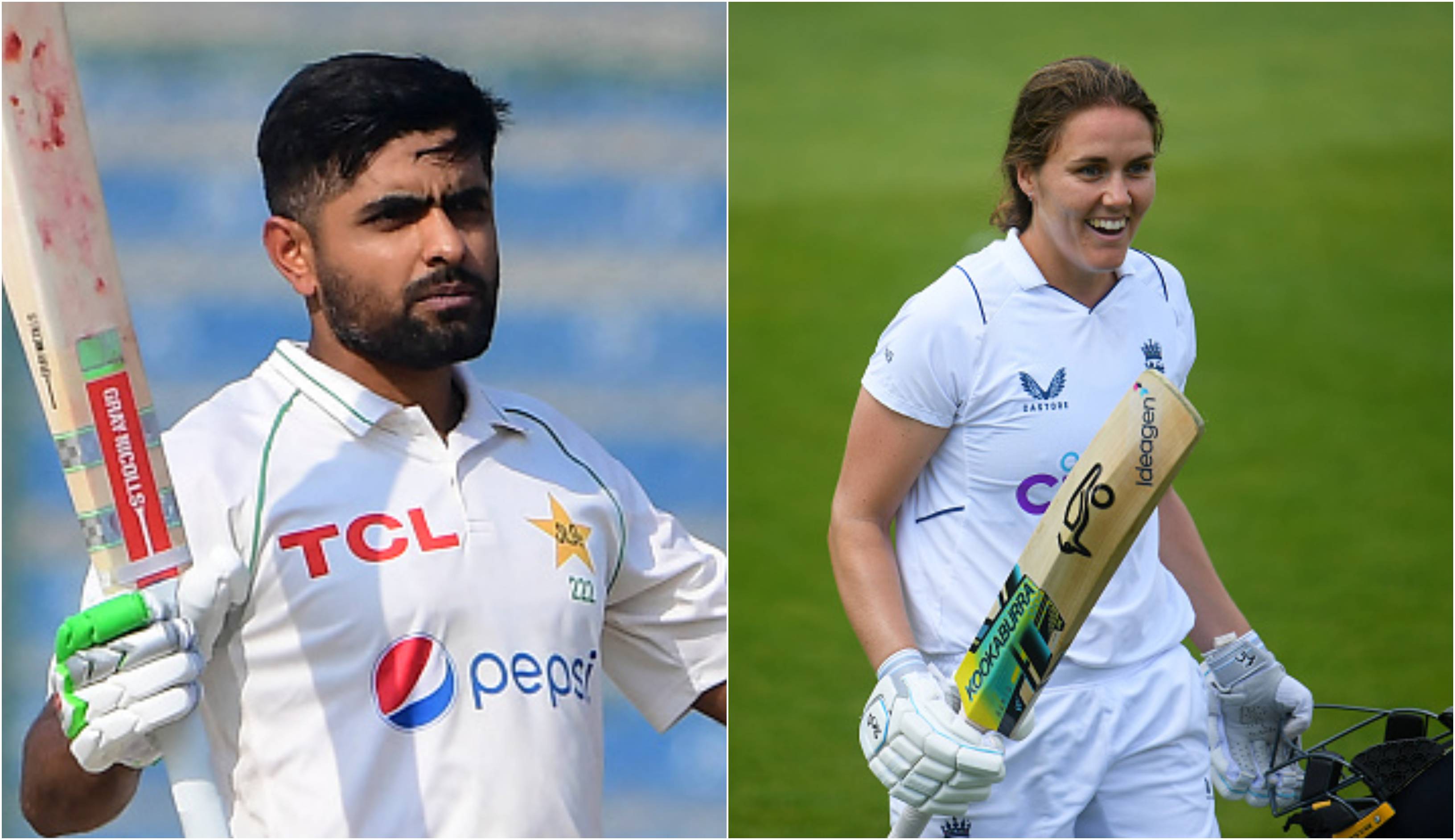 Babar Azam and Nat Sciver | Getty