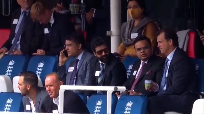 BCCI President Sourav Ganguly and secretary Jay Shah with ECB director at Lord's | Twitter