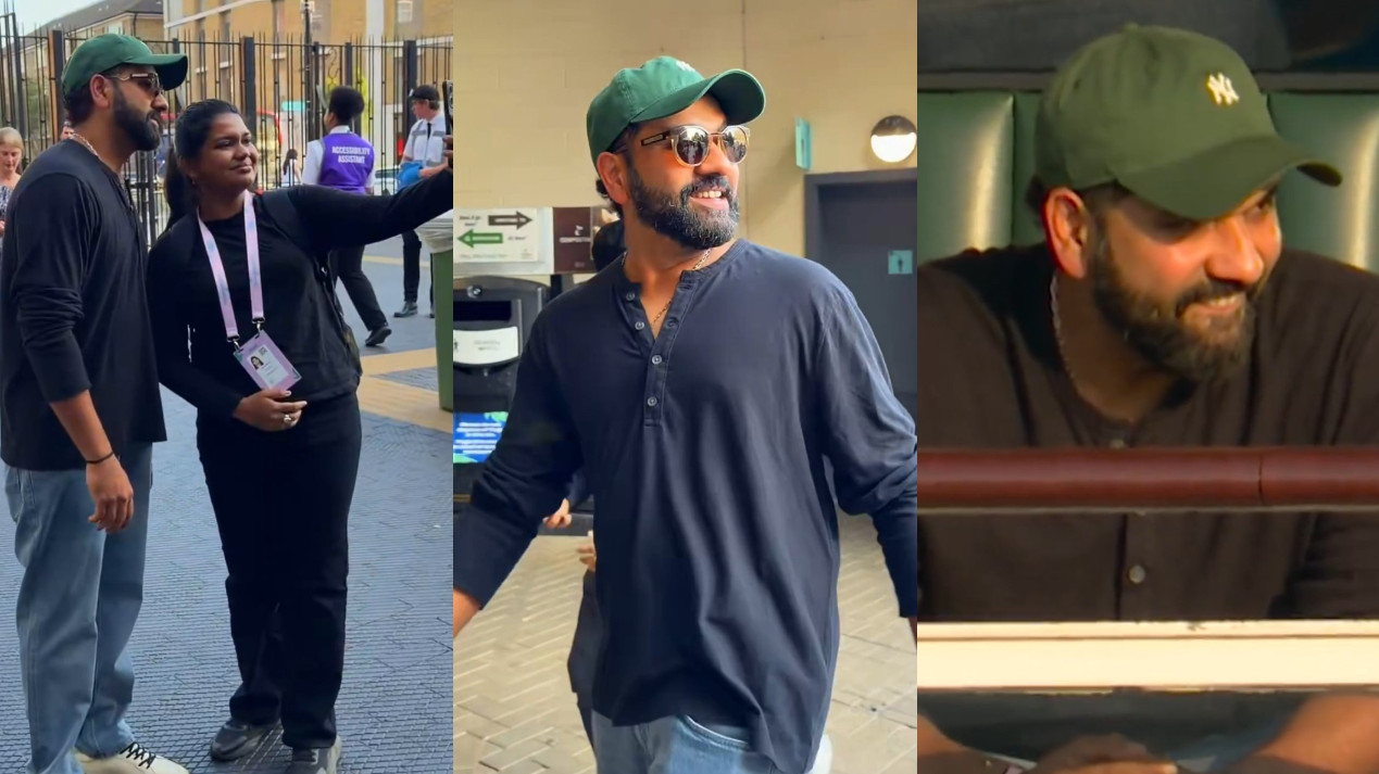 WATCH- Rohit Sharma attends The Hundred opener between MI London and Sunrisers Leeds at Oval