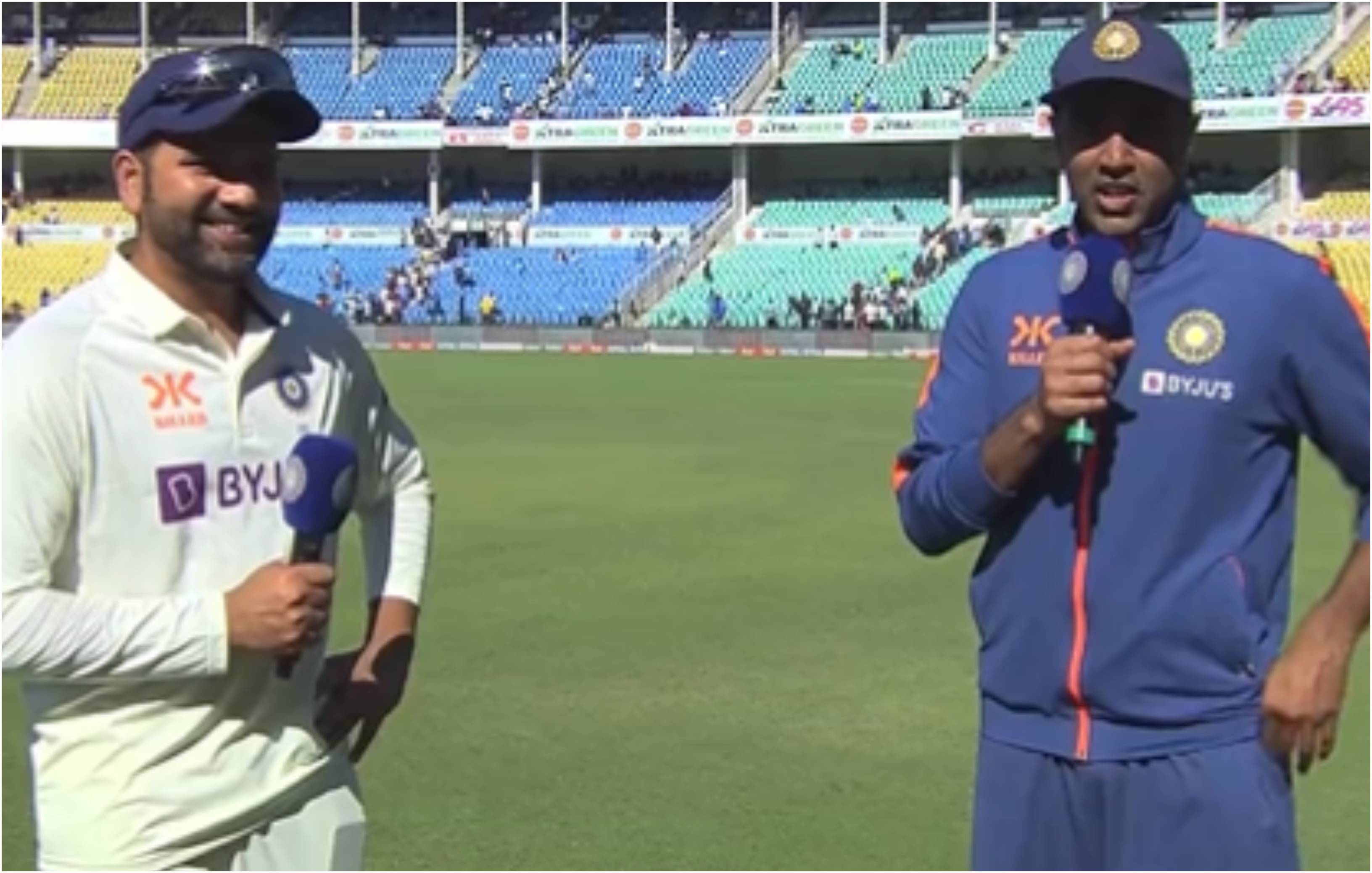 R Ashwin interacting with Rohit Sharma | BCCI