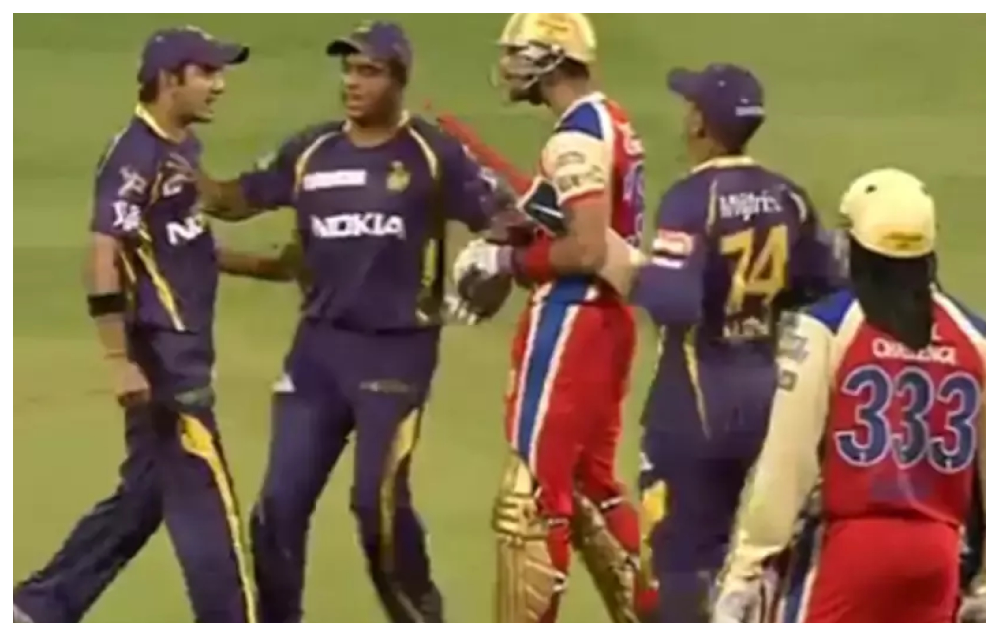 Gautam Gambhir and Virat Kohli's altercation | Screengrab