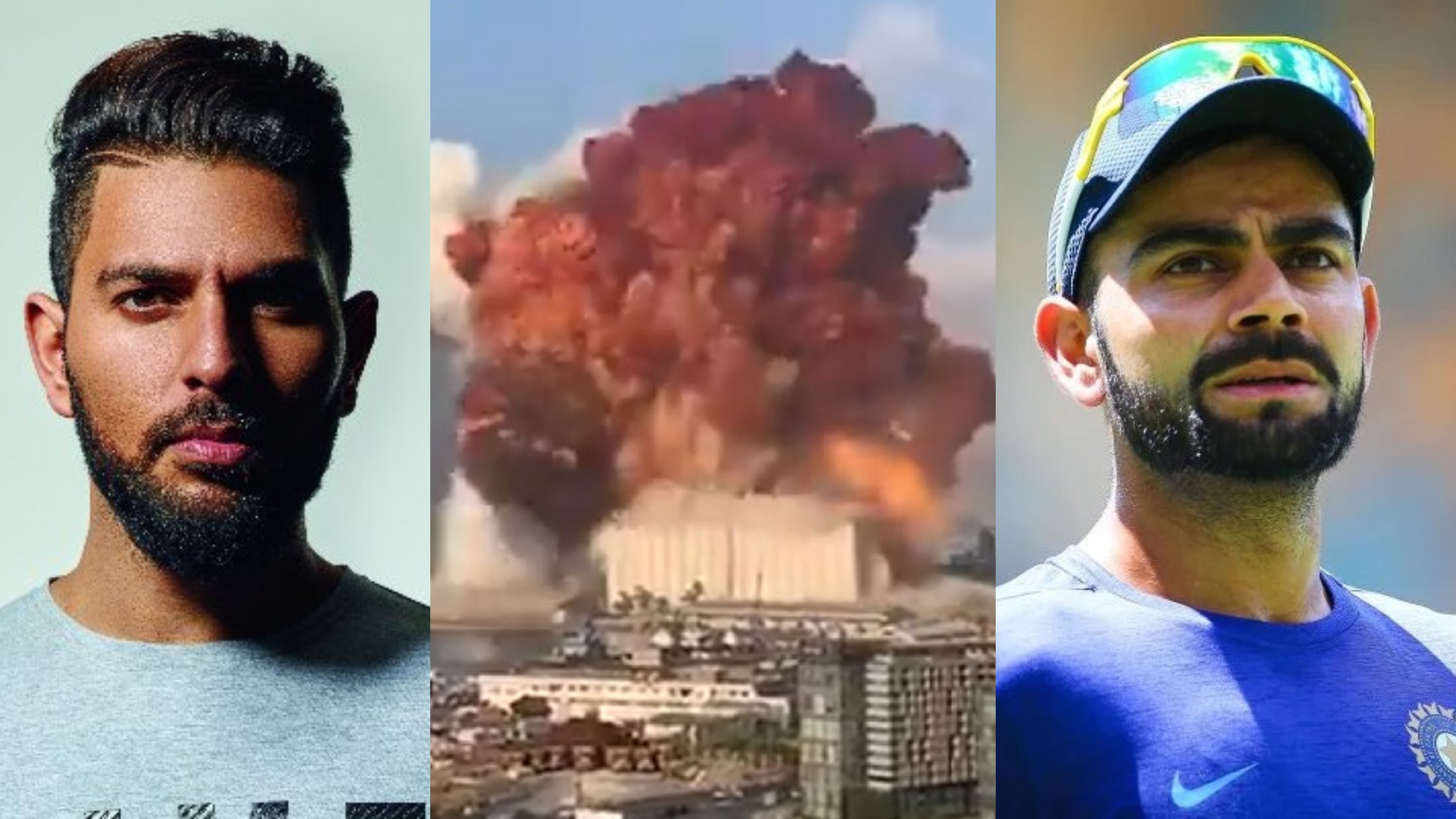 Indian cricketers react to the massive Beirut Blast which left over 100 people dead in Lebanon