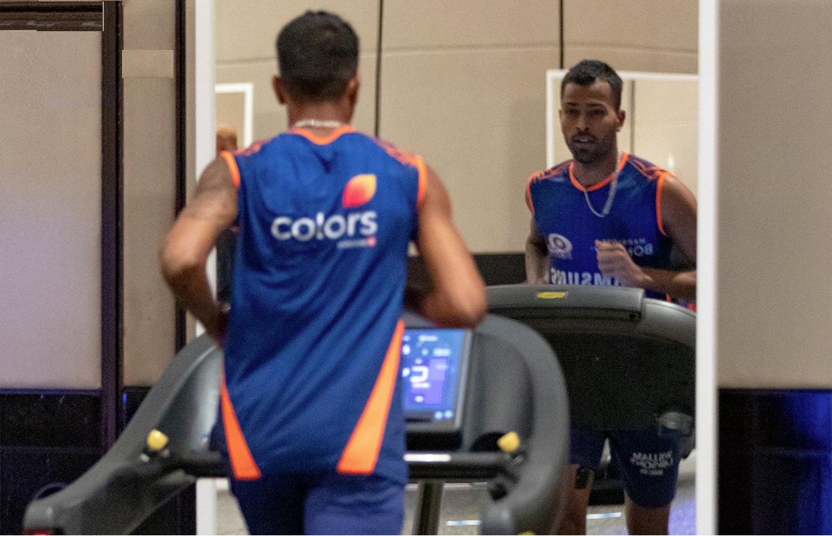 Hardik Pandya in the gym | MI Twitter