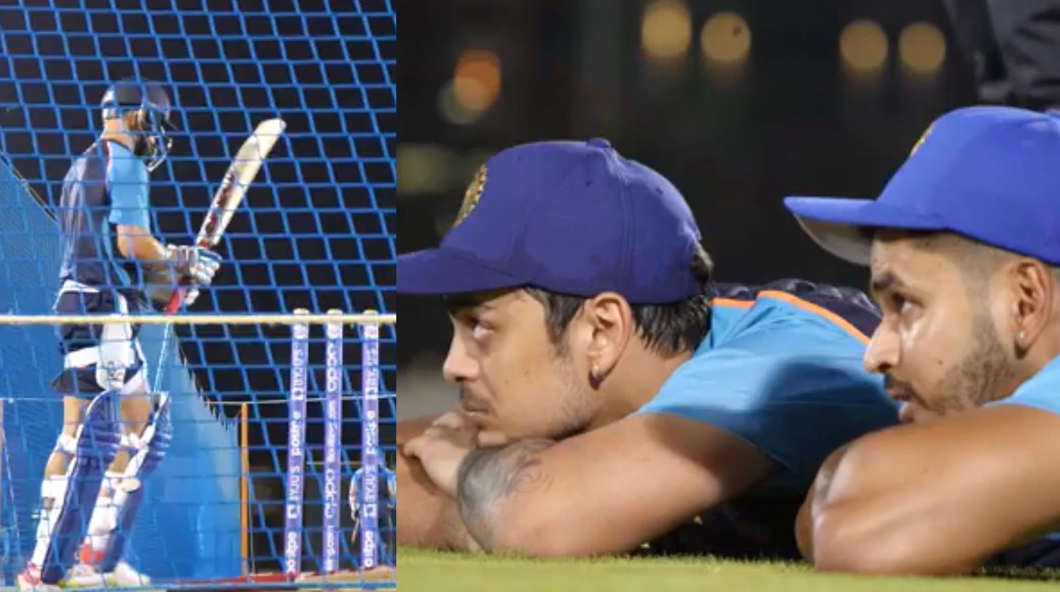 Shreyas Iyer and Ishan Kishan admiring Virat Kohli's batting in nets | ICC