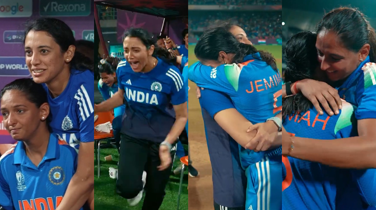 Mandhana and Harmanpreet celebrate as Rodrigues and Amanjot win the game | ICC/BCCI