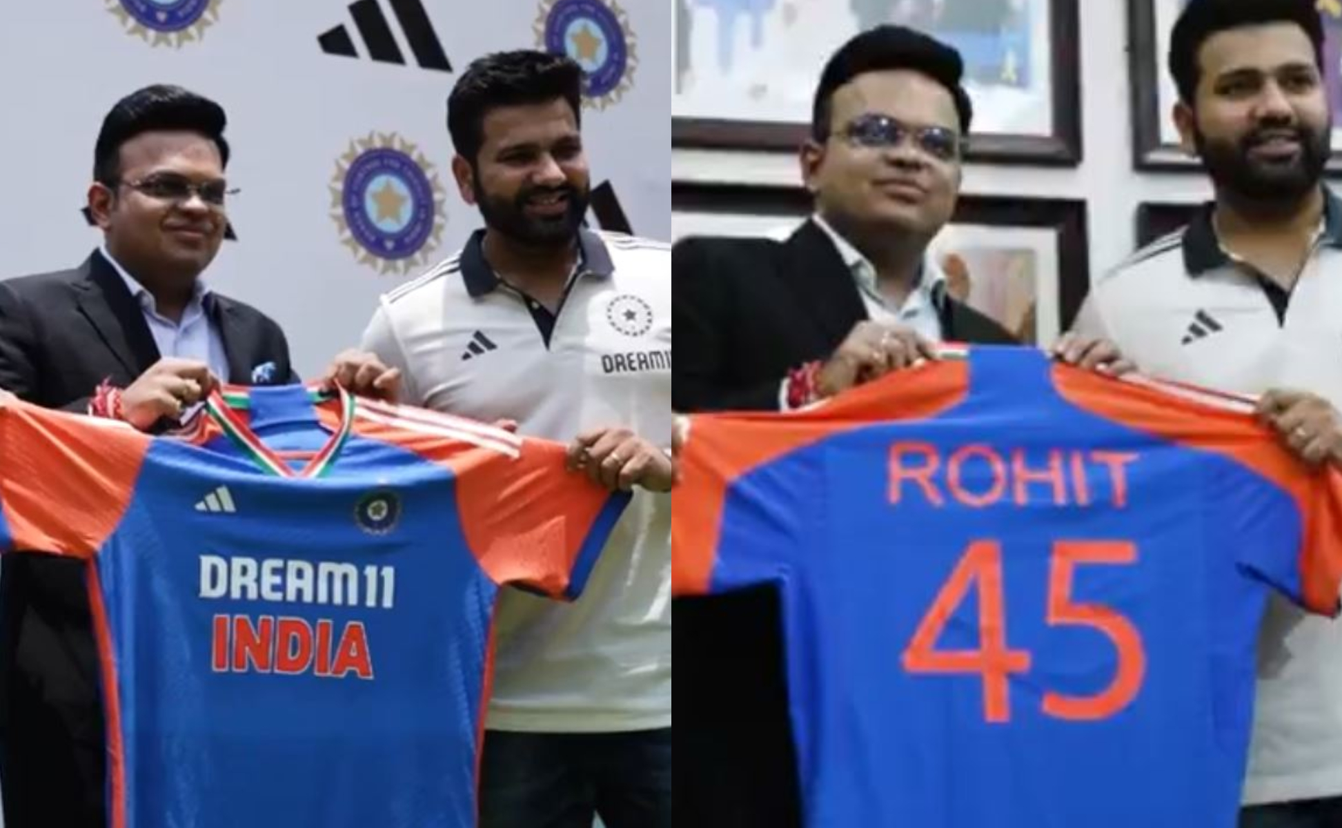 WATCH BCCI secretary Jay Shah and Rohit Sharma present the new Team