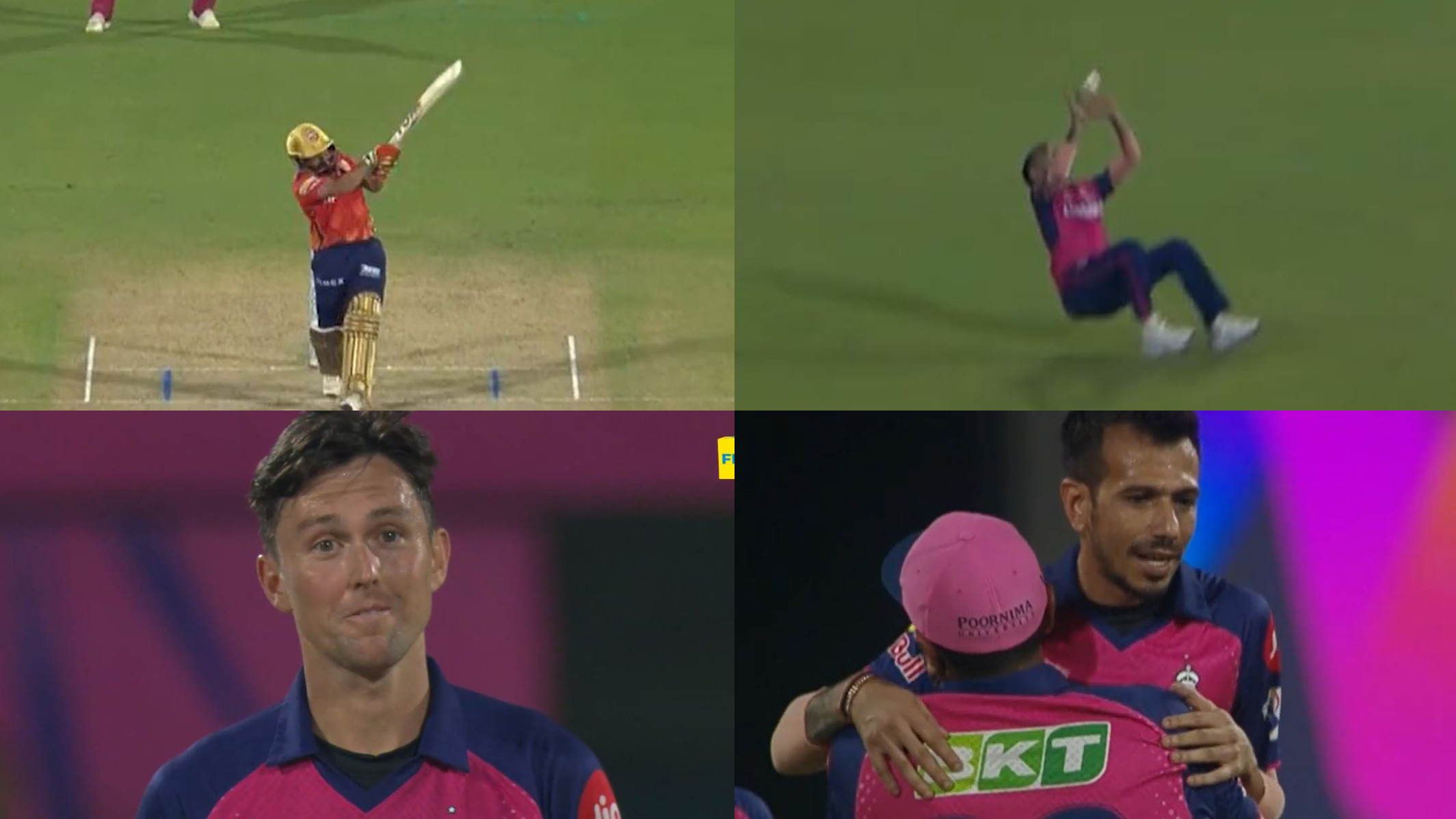 IPL 2024: WATCH- Yuzvendra Chahal takes a well-judged skier; Trent Boult gives priceless expressions