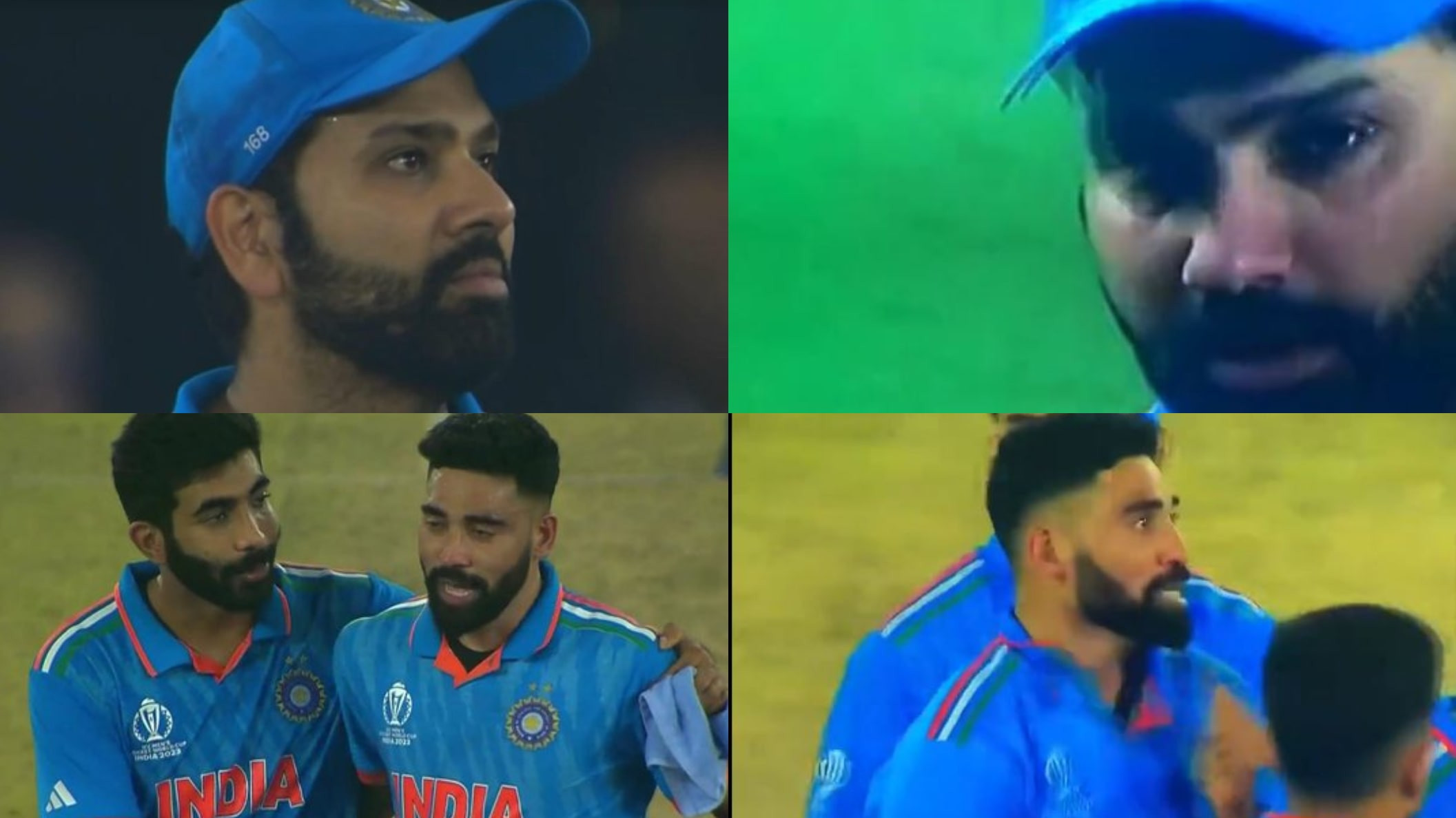 CWC 2023: WATCH- Rohit Sharma and Mohammed Siraj's tearful moments after India's defeat to Australia