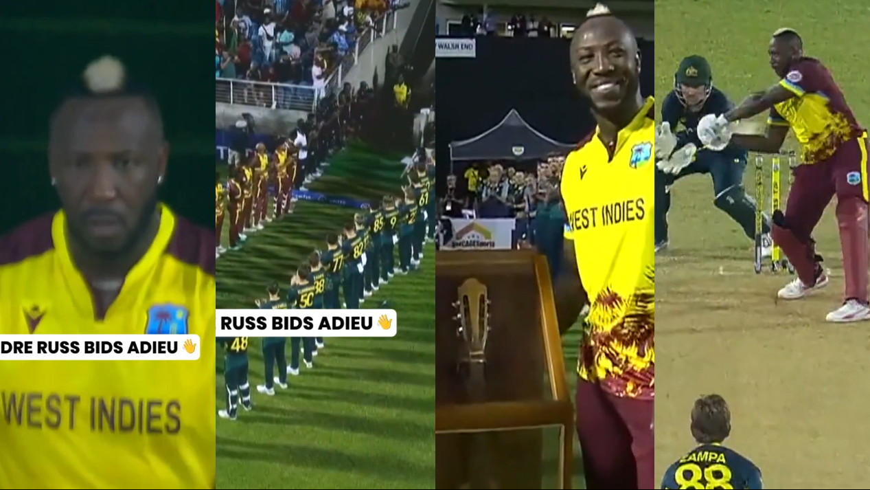 WATCH- Andre Russell gets guard of honor from both teams before final game as he retires from international cricket