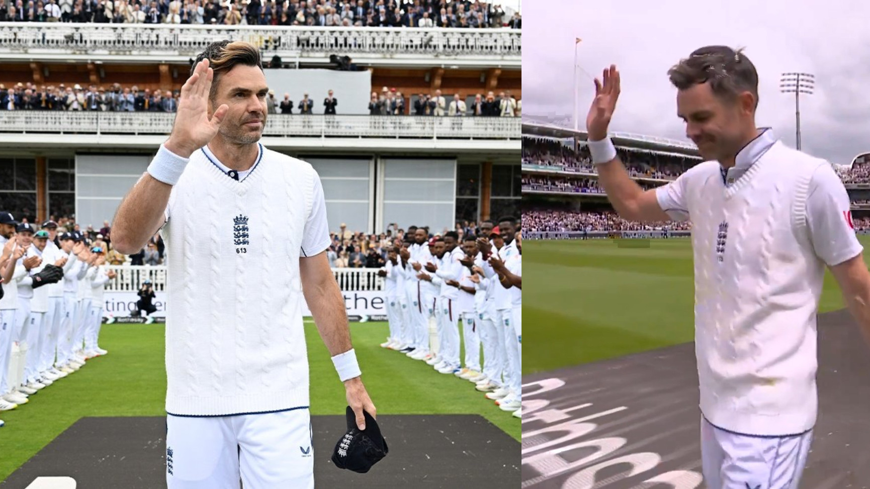 ENG v WI 2024: WATCH- James Anderson receives guard of honor from both teams; bids goodbye in tearful farewell