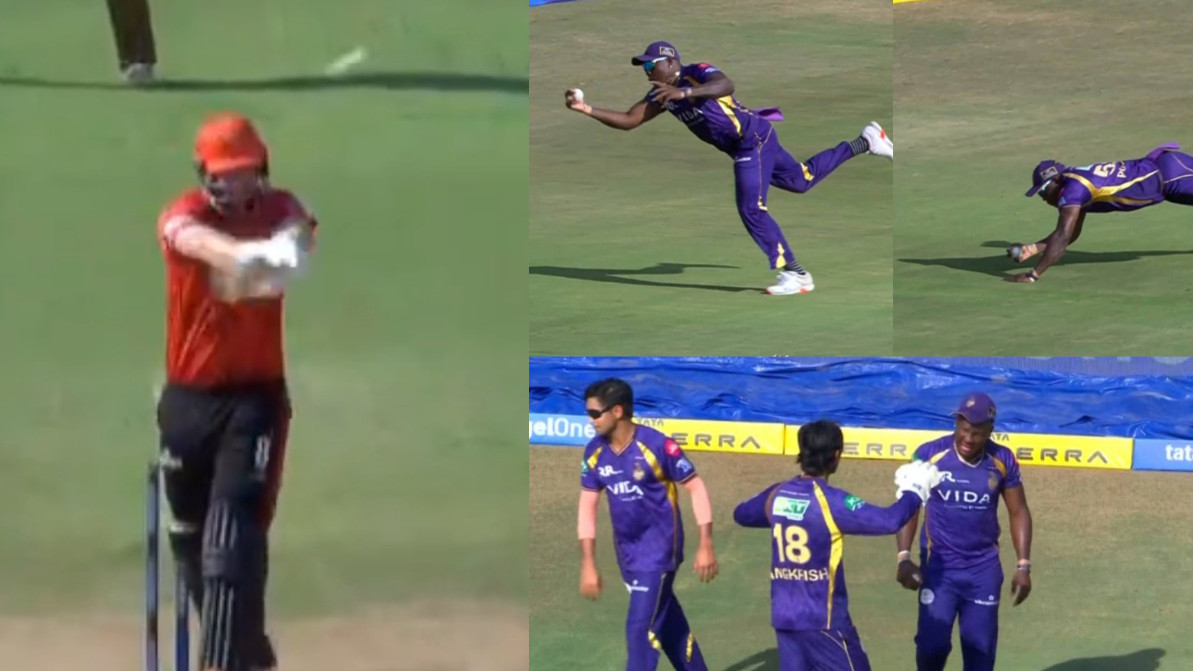 IPL 2026: WATCH- Rovman Powell's one-handed screamer of a catch to send back Heinrich Klaasen